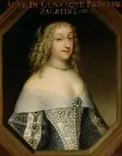 French school (17th century): Anne de Gonzaga (1616-84) Princess Palatine