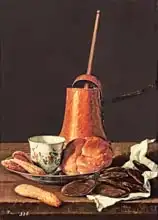 Meléndez, Luis: Still Life with a Drinking Chocolate Set