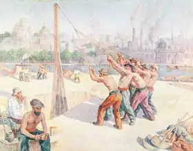 Luce, Maximilien: Workers on the Quai de la Seine at Billancourt, 1902-3
