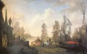 Minderhout, Hendrik van: View of a Port in the Levant