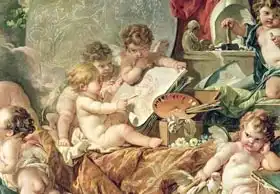 Boucher, Francois: Genius Teaching the Arts, 1761 (detail)