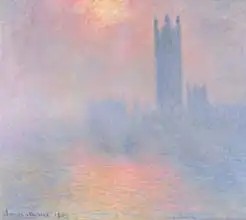 Monet, Claude: The Houses of Parliament, London, with the sun breaking through the fog