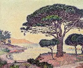 Signac, Paul: Umbrella Pines at Caroubiers