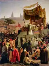 Signol, Emile: St. Bernard Preaching the Second Crusade in Vezelay, 31st March 1146