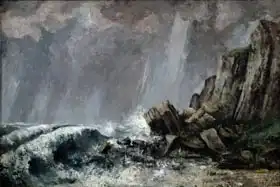 Courbet, Gustave: Downpour at Etretat