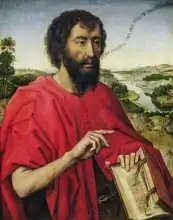 Weyden, Rogier van der: St. John the Baptist, left hand panel of the Triptych of the Braque Family