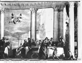 Veronese, Paolo: The Meal at the House of Simon the Pharisee, detail of the right hand side