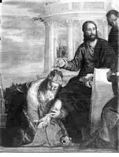Veronese, Paolo: The Meal at the House of Simon the Pharisee, detail of the central part