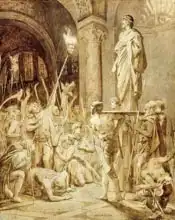 Blanc, Joseph Paul: Clovis (465-511) Carried on his Shield