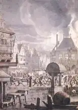 Heyden, Jan van der: Fire at the Old Town Hall in Amsterdam, 17th July 1652