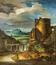 Géricault, Théodore: Italian Landscape or, Landscape with a Tomb