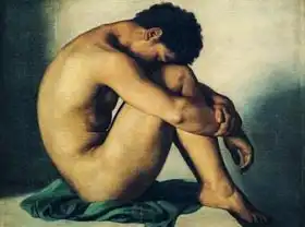 Flandrin, Hippolyte: Study of a Nude Young Man