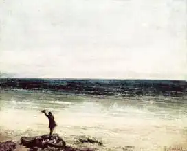 Courbet, Gustave: The Artist on the Seashore at Palavas