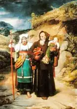 Schnetz, Jean-Victor: A Monk Helping a Pilgrim