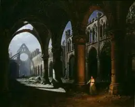 Sebron, Hippolyte Victor Valentin: Interior of an Abbey in Ruins