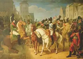 Debret, Jean Baptiste: Napoleon Bonaparte (1769-1821) Decorating the Grenadier Lazareff at Tilsit, 8th Jult 1807