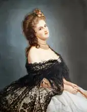 Italian school (19th century): Portrait of Virginia Oldoini (1837-99) Countess of Castiglione