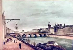 Corot, J. B. Camille: View of the Pont au Change from Quai de Gesvres, Summer 1830
