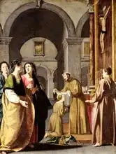 Italian school (17th century): St. Clare Receiving the Veil from St. Francis of Assisi