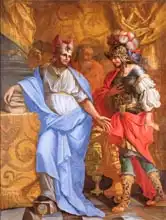 French school (17th century): Meeting between Abraham and Melchizedek