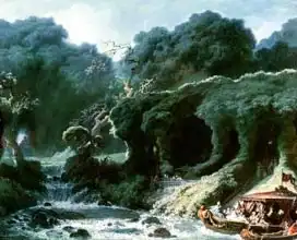 Fragonard, Jean-Honoré: The Fete at Rambouillet or, The Island of Love