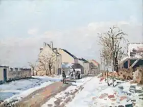 Pissarro, Camille: The Road from Gisors to Pontoise, Snow Effect