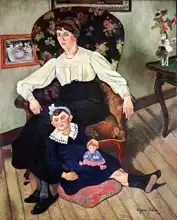 Valadon, Suzanne: Portrait of Marie Coca and her Daughter