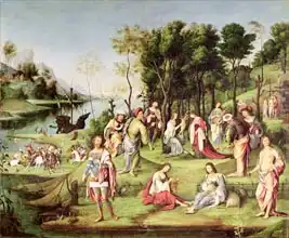 Costa, Lorenzo: Allegory of the Court of Isabella d