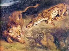 Delacroix, Eugene: Tiger and Lion