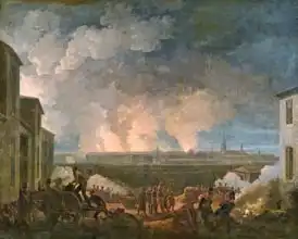 Bacler Albe, Baron Louis Albert: The Bombardment of Vienna by the French Army, 11th May 1809