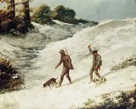 Courbet, Gustave: Hunters in the Snow or The Poachers