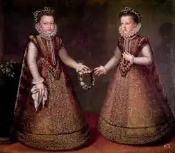 Sanchez Coello, Alonso: The Infantas Isabella Clara Eugenia (1566-1633), Governor of the Netherlands and Catalina Micaela (1567-97), Duchess of Savoy