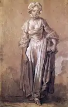 Greuze, Jean-Baptiste: Standing Young Girl, study for 