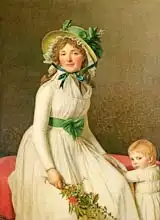 David, Jacques-Louis: Madame Pierre Seriziat (nee Emilie Pecoul) with her Son, Emile (b.1793) 1795
