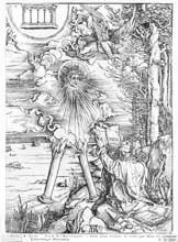 Dürer, Albrecht: Scene from the Apocalypse, St. John devouring the Book, Latin edition