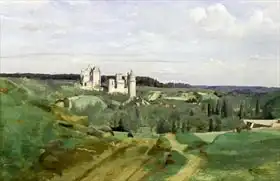 Corot, J. B. Camille: View of the Chateau de Pierrefonds, c.1840-45