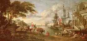 Minderhout, Hendrik van: View of a Port in the Orient
