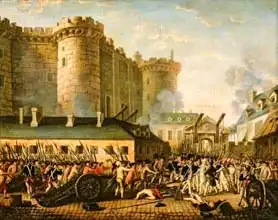 French school (18th century): The Taking of the Bastille, 14 July 1789
