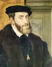 Tizian: Detail of Seated Portrait of Emperor Charles V (1488-1576) 1548