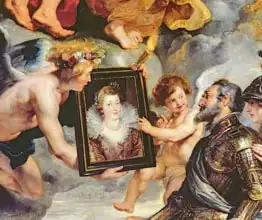 Rubens, Peter Paul: The Medici Cycle: Henri IV (1553-1610) Receiving the Portrait of Marie de Medici (1573-1642) 1621-25