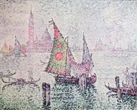 Signac, Paul: The Green Sail, Venice