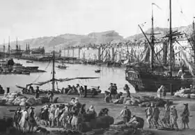 Vernet, Claude Joseph: Old Port of Toulon, seen from the quartermaster