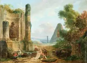 Robert, Hubert: Fountain of Minerva, Rome