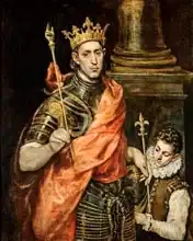 El Greco: St. Louis (1215-70) and his Page, c.1585-90