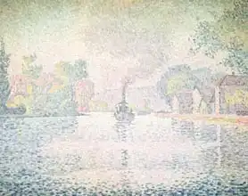 Signac, Paul: The Seine at Sannois, the tugboat 