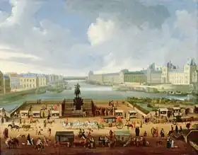 French school (17th century): The Seine, the Louvre and the College of the Four Nations seen from Pont Neuf, c.1665-70