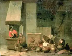 Flemish school (17th century): The Scullery Maid