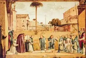 Carpaccio, Vittore: Burial of St. Jerome, c.1507-9