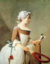 Chardin, Jean-Siméon: Girl with Racket and Shuttlecock