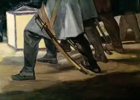 Goya, Francisco: Execution of the Defenders of Madrid, 3rd May 1808, detail of soldiers